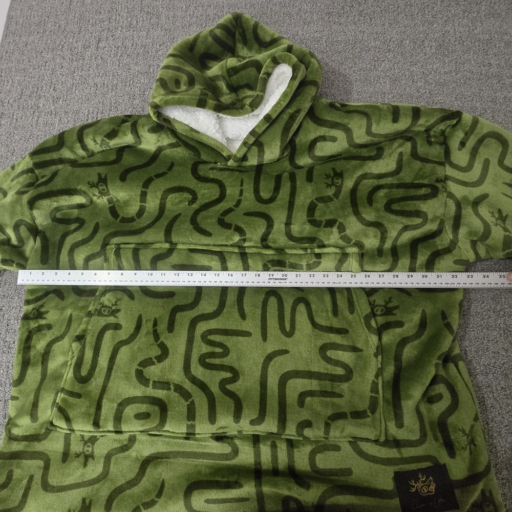 Green Mythical Society Wearable Blanket Hoodie Unisex Good Mythical Morning GMM - Picture 4 of 6